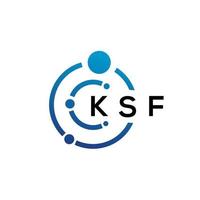 design de logotipo de tecnologia de letra ksf em fundo branco. ksf iniciais criativas carta-lo conceito de logotipo. design de letra ksf. vetor