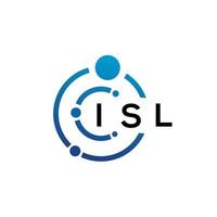 design de logotipo de tecnologia de letra isl em fundo branco. Letra de iniciais criativas isl-lo conceito de logotipo. design de letra isl. vetor