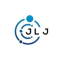 design de logotipo de tecnologia de letra jlj em fundo branco. jlj letras iniciais criativas conceito de logotipo. projeto de letra jlj. vetor