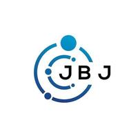 design de logotipo de tecnologia de letra jbj em fundo branco. as iniciais criativas jbj carta-lo conceito de logotipo. design de letra jbj. vetor