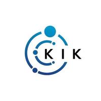design de logotipo de tecnologia de letra kik em fundo branco. kik criativo letras iniciais do conceito de logotipo. design de letra kik. vetor