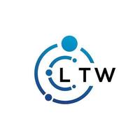 design de logotipo de tecnologia de letra ltw em fundo branco. Letras de iniciais criativas ltw conceito de logotipo. ltw design de letras. vetor