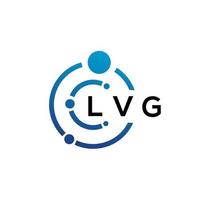 design de logotipo de tecnologia de letra lvg em fundo branco. Letras de iniciais criativas lvg conceito de logotipo. design de letra lvg. vetor