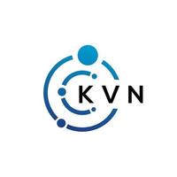 design de logotipo de tecnologia de letra kvn em fundo branco. letras de iniciais criativas kvn-lo conceito de logotipo. design de letra kvn. vetor