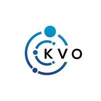 design de logotipo de tecnologia de letra kvo em fundo branco. letras de iniciais criativas kvo conceito de logotipo. design de letra kvo. vetor