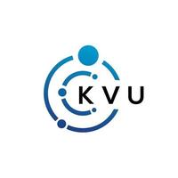 design de logotipo de tecnologia de letra kvu em fundo branco. letras de iniciais criativas kvu-lo conceito de logotipo. desenho de letra kvu. vetor