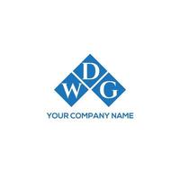 design de logotipo de carta wdg em fundo branco. wdg conceito de logotipo de letra de iniciais criativas. design de letra wdg. vetor