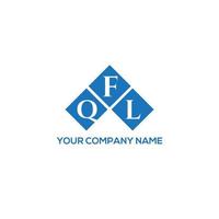 design de logotipo de carta qfl em fundo branco. conceito de logotipo de letra de iniciais criativas qfl. design de letra qfl. vetor