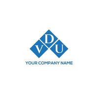 design de logotipo de letra vdu em fundo branco. conceito de logotipo de letra de iniciais criativas vdu. design de letra vdu. vetor