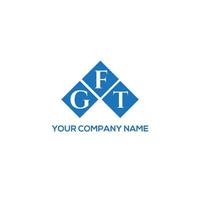 design de logotipo de carta gft em fundo branco. conceito de logotipo de carta de iniciais criativas gft. design de carta gft. vetor