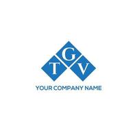 design de logotipo de letra tgv em fundo branco. conceito de logotipo de letra de iniciais criativas tgv. design de letra tgv. vetor
