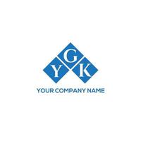 design de logotipo de carta ygk em fundo branco. conceito de logotipo de letra de iniciais criativas ygk. design de letras ygk. vetor