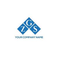 design de logotipo de carta zgs em fundo branco. conceito de logotipo de letra de iniciais criativas zgs. design de letra zgs. vetor