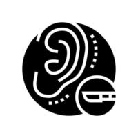 ilustração em vetor ícone de linha de cirurgia de orelha