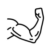 ilustração vetorial de ícone de linha muscular do braço vetor