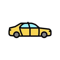 ilustração vetorial de ícone de cor de transporte de táxi vetor