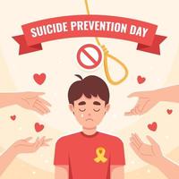 celebração do dia mundial de prevenção ao suicídio vetor