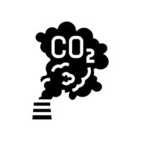 ilustração em vetor ícone de glifo de dióxido de carbono co2