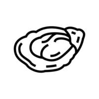 ilustração vetorial de ícone de linha de frutos do mar de ostra vetor