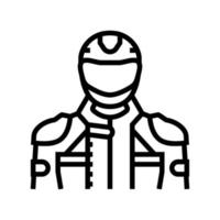 ilustração vetorial de ícone de linha de motociclista vetor