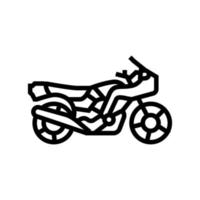 ilustração em vetor ícone de linha de motocicleta vintage