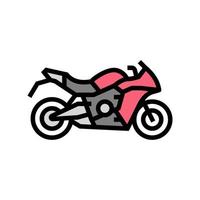 ilustração vetorial de ícone de cor de motocicleta sportbike vetor