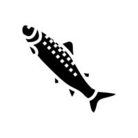 ilustração em vetor ícone glifo de salmão smolt