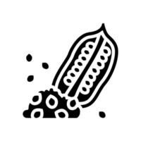 ilustração em vetor ícone glifo de porca de gergelim