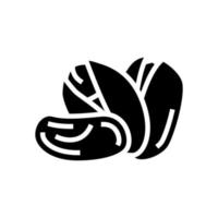 ilustração vetorial de ícone de glifo de pistache vetor