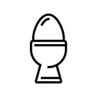 ilustração em vetor ícone de linha de xícara de ovo