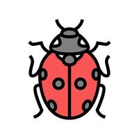 ilustração em vetor ícone de cor joaninha bug