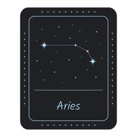 constelação estelar do zodíaco Áries. ilustração vetorial. vetor
