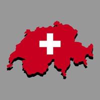 Suíça. mapa da suíça. ilustração vetorial. vetor