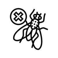 ilustração em vetor ícone de linha de controle de mosca