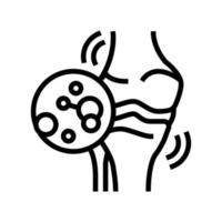 ilustração em vetor ícone de linha de artrite idiopática juvenil