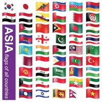 ilustração vetorial de ícones de bandeira do país asiático vetor