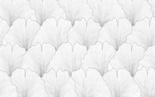 folhas de ginkgo no fundo branco vetor