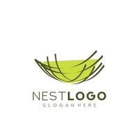 ilustração em vetor modelo de design de logotipo de ninho de pássaro