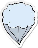 adesivo de um símbolo de nuvem de desenho animado vetor
