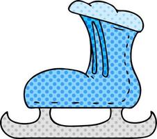 doodle dos desenhos animados de uma bota de patinação no gelo vetor