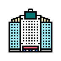 ilustração em vetor ícone de cor de construção de arranha-céu de escritório