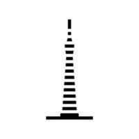 ilustração em vetor ícone glifo de construção de torre