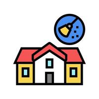 ilustração vetorial de ícone de cor de organização em casa vetor