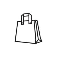 ilustração de saco de compras em estilo plano moderno vetor