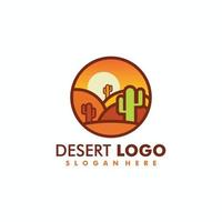 ilustração vetorial de logotipo do deserto, símbolo icônico do deserto vetor