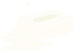 doodle de desenho animado de um sabonete borbulhado vetor