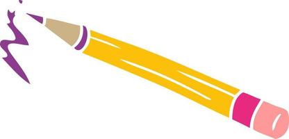 doodle de desenho animado de um lápis de cor vetor