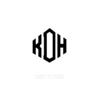 design de logotipo de letra kdh com forma de polígono. kdh polígono e design de logotipo em forma de cubo. modelo de logotipo de vetor hexágono kdh cores brancas e pretas. kdh monograma, logotipo de negócios e imóveis.