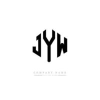 design de logotipo de carta jyw com forma de polígono. jyw polígono e design de logotipo em forma de cubo. jyw hexagon vector logo template cores brancas e pretas. jyw monograma, logotipo de negócios e imóveis.