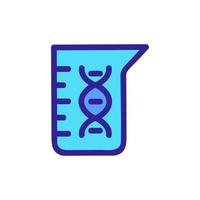 vetor de ícone de tubo de ensaio de DNA. ilustração de símbolo de contorno isolado